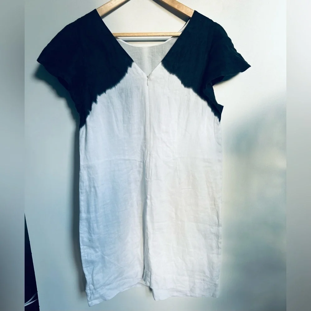 J. CREW 100% linen dip dyed dress size small womens casual party light